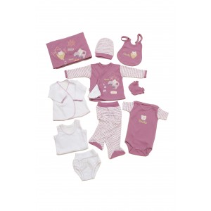 Corredino - kit 10 pz cotone 100%  femmina - orsetto 